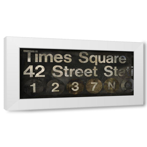 Time Square White Modern Wood Framed Art Print by Sommers, Mindy