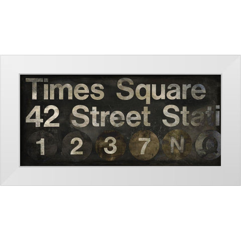 Time Square White Modern Wood Framed Art Print by Sommers, Mindy