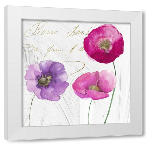 Le Jardin I White Modern Wood Framed Art Print by Sommers, Mindy