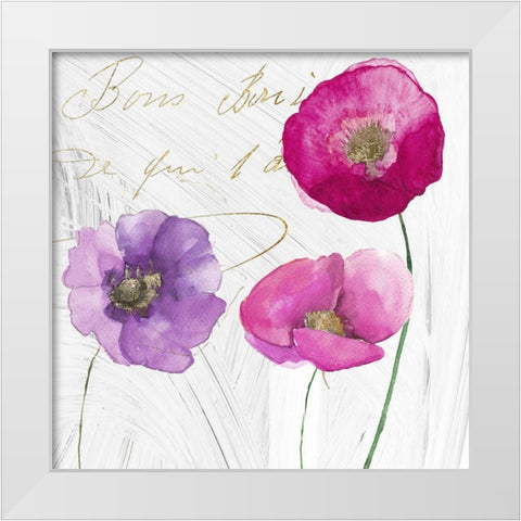 Le Jardin I White Modern Wood Framed Art Print by Sommers, Mindy