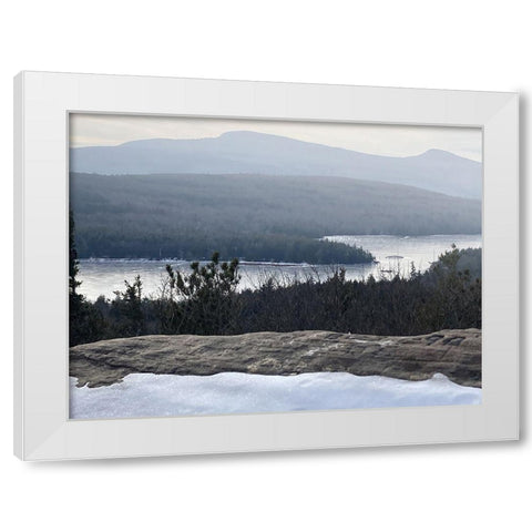 Winter Lake White Modern Wood Framed Art Print by Sommers, Mindy