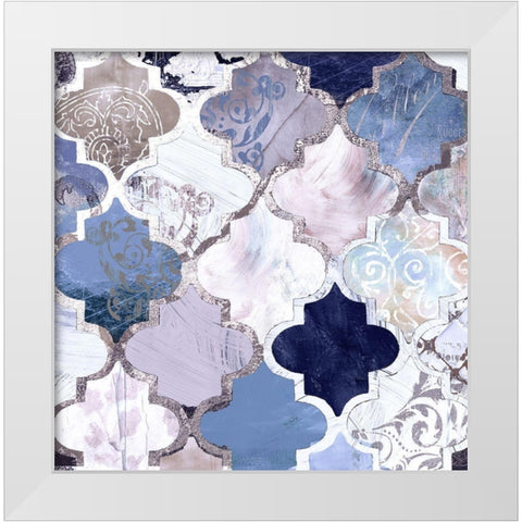 Periwinkle Paris White Modern Wood Framed Art Print by Sommers, Mindy