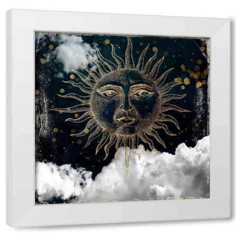 Mr. Sun White Modern Wood Framed Art Print by Sommers, Mindy