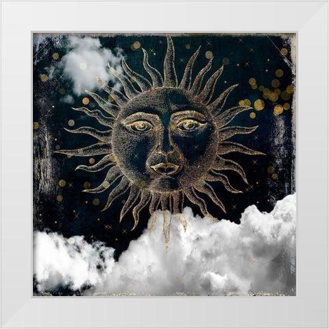 Mr. Sun White Modern Wood Framed Art Print by Sommers, Mindy