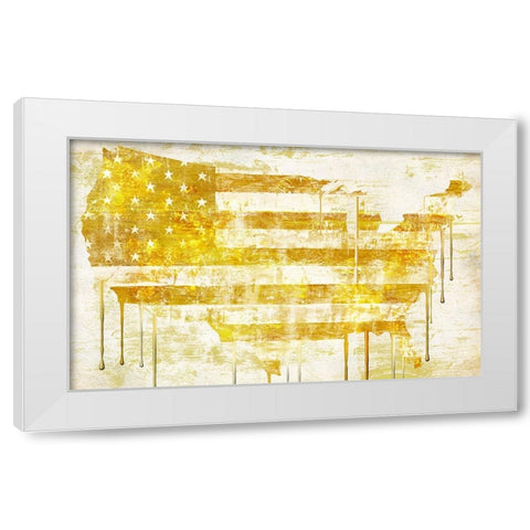 American Dream White Modern Wood Framed Art Print by Sommers, Mindy