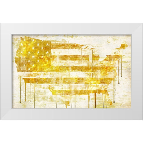 American Dream White Modern Wood Framed Art Print by Sommers, Mindy