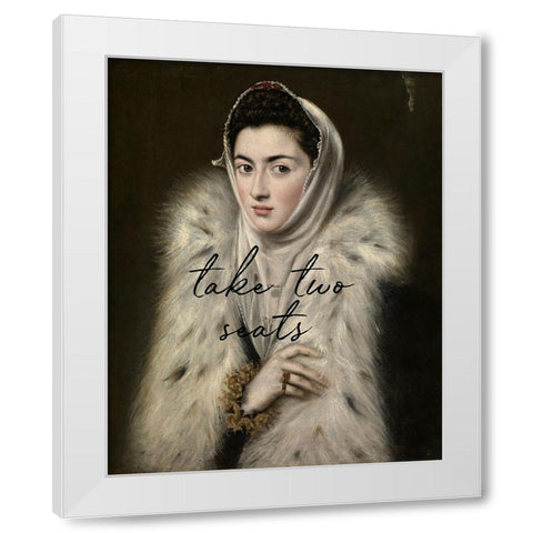 Take Two Seats White Modern Wood Framed Art Print by Sommers, Mindy