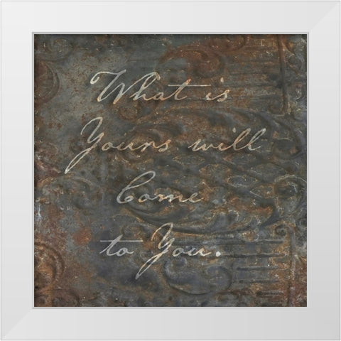 What is Yours White Modern Wood Framed Art Print by Sommers, Mindy