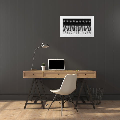 Piano II White Modern Wood Framed Art Print by Sommers, Mindy