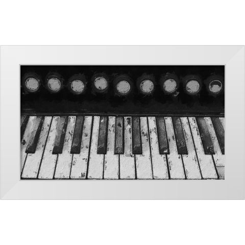 Piano II White Modern Wood Framed Art Print by Sommers, Mindy