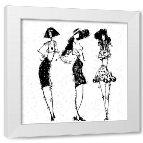 Trio White Modern Wood Framed Art Print by Sommers, Mindy