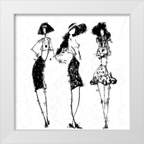 Trio White Modern Wood Framed Art Print by Sommers, Mindy
