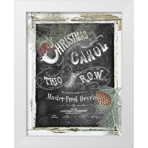 Christmas Carol White Modern Wood Framed Art Print by Sommers, Mindy