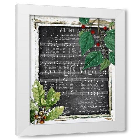 Silent Night White Modern Wood Framed Art Print by Sommers, Mindy