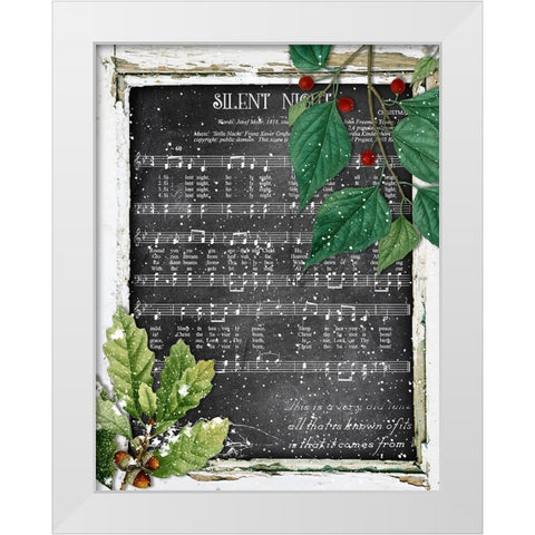 Silent Night White Modern Wood Framed Art Print by Sommers, Mindy