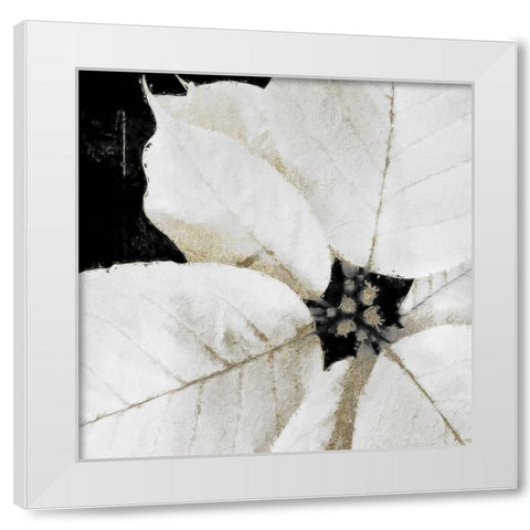 White Poinsettia White Modern Wood Framed Art Print by Sommers, Mindy