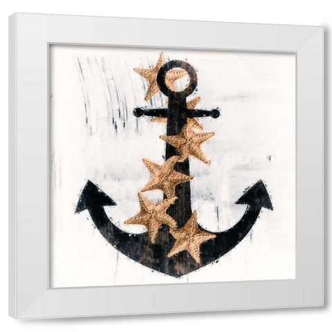 Misty Lighthouse White Modern Wood Framed Art Print by Sommers, Mindy