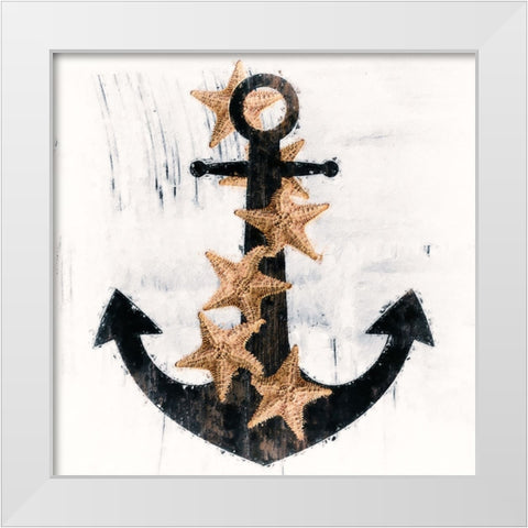 Misty Lighthouse White Modern Wood Framed Art Print by Sommers, Mindy