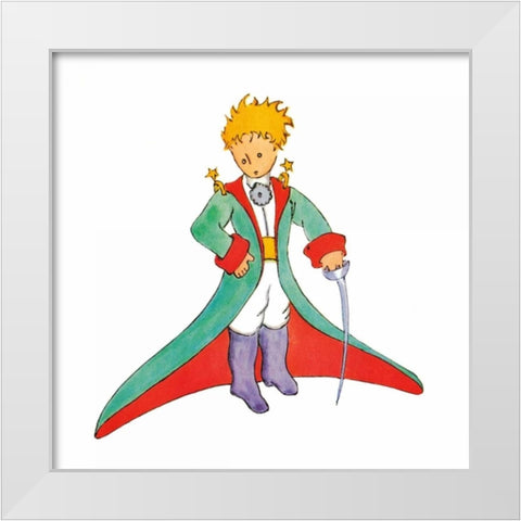Petit Prince II White Modern Wood Framed Art Print by De Saint-Exupery, Antoine