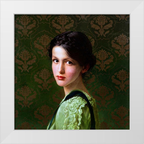 Paolina Clelia Silvia Bondi White Modern Wood Framed Art Print by Corcos, Vittorio Matteo