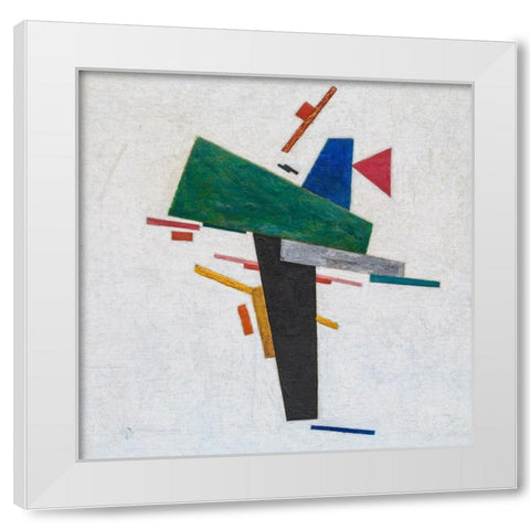 Untitled, 1916 White Modern Wood Framed Art Print by Kasimir, Malevich