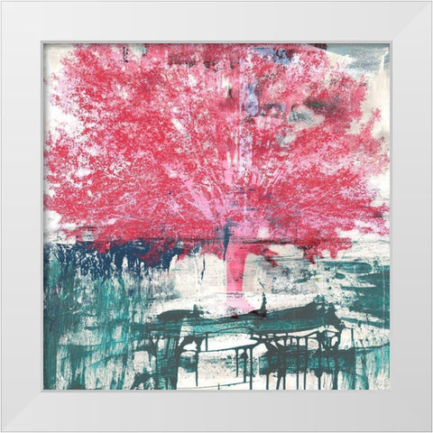 Gesture of a Tree White Modern Wood Framed Art Print by Alex, Blanco