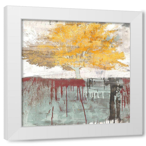 Sign of a Tree White Modern Wood Framed Art Print by Alex, Blanco