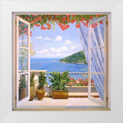 Finestra sul mare White Modern Wood Framed Art Print by Del Missier, Andrea