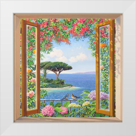 Sulla costa mediterranea White Modern Wood Framed Art Print by Del Missier, Andrea