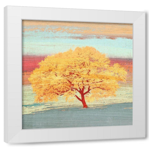 Treescape 2 (detail) White Modern Wood Framed Art Print by Alessio, Aprile