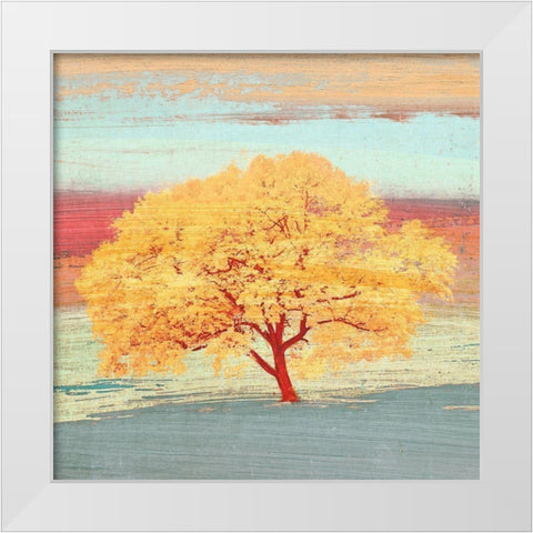 Treescape 2 (detail) White Modern Wood Framed Art Print by Alessio, Aprile