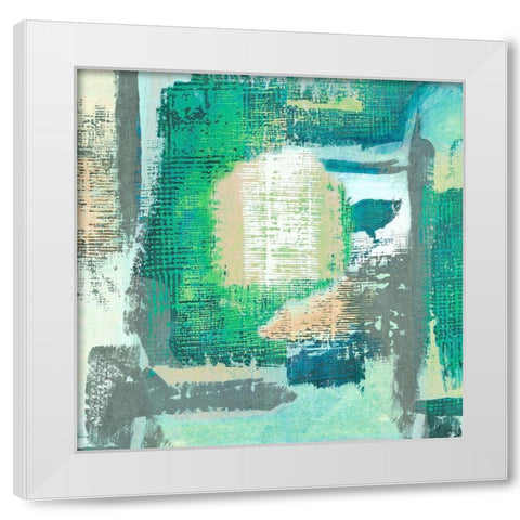 Crystal I White Modern Wood Framed Art Print by Alessio, Aprile