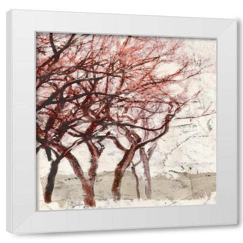 Rusty Trees I White Modern Wood Framed Art Print by Alessio, Aprile
