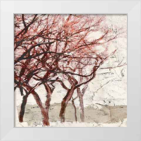 Rusty Trees I White Modern Wood Framed Art Print by Alessio, Aprile