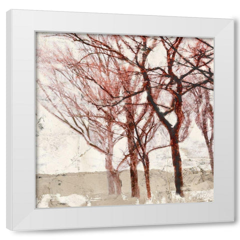 Rusty Trees II White Modern Wood Framed Art Print by Alessio, Aprile