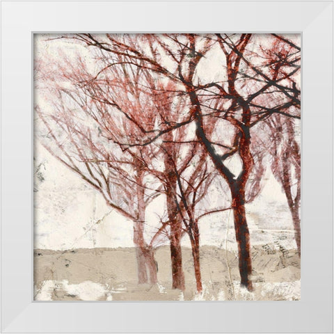 Rusty Trees II White Modern Wood Framed Art Print by Alessio, Aprile