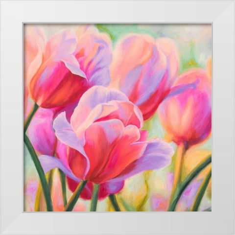 Tulips in Wonderland I White Modern Wood Framed Art Print by Ann, Cynthia