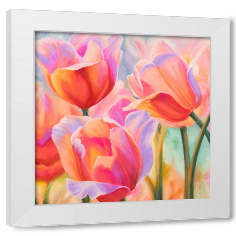 Tulips in Wonderland II White Modern Wood Framed Art Print by Ann, Cynthia