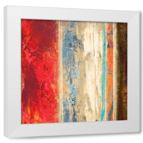 Printemps I White Modern Wood Framed Art Print by Baron, Alphonse