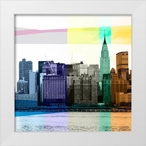 Heart of a City II White Modern Wood Framed Art Print by Big City Photos