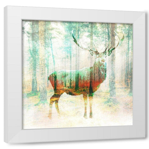 Lord of the Woods (detail) White Modern Wood Framed Art Print by Arlo Wren Photos