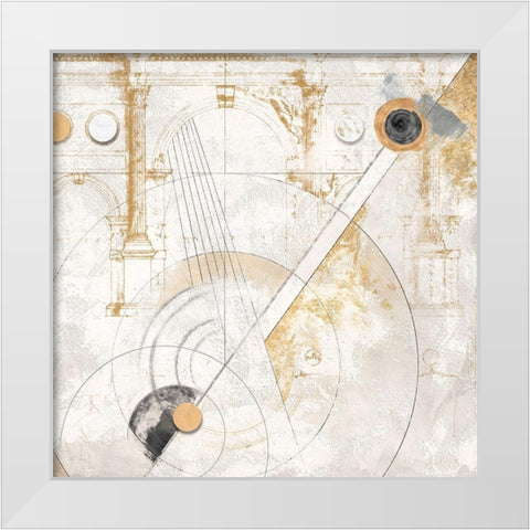 Quadranti e traiettorie White Modern Wood Framed Art Print by Armenti, Arturo