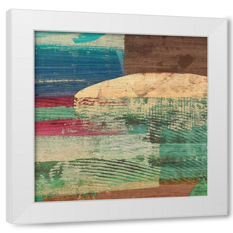 Early Morning on the Enchanted Lagoon II White Modern Wood Framed Art Print by Leonardo, Bacci