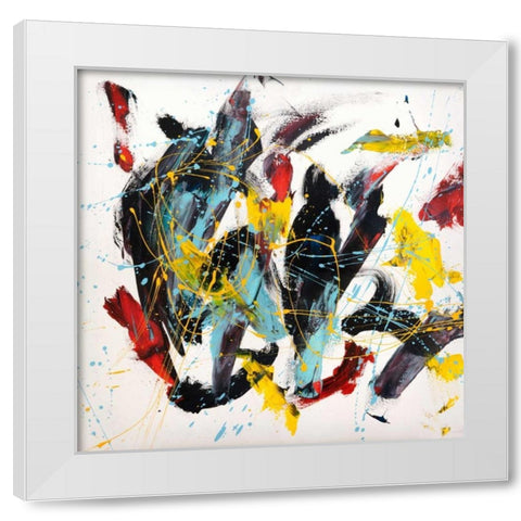 Caprice I White Modern Wood Framed Art Print by Ferri, Bob