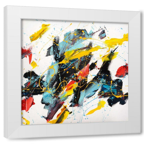 Caprice II White Modern Wood Framed Art Print by Ferri, Bob