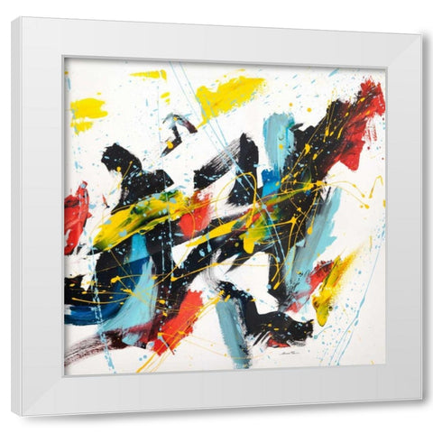 Caprice III White Modern Wood Framed Art Print by Ferri, Bob