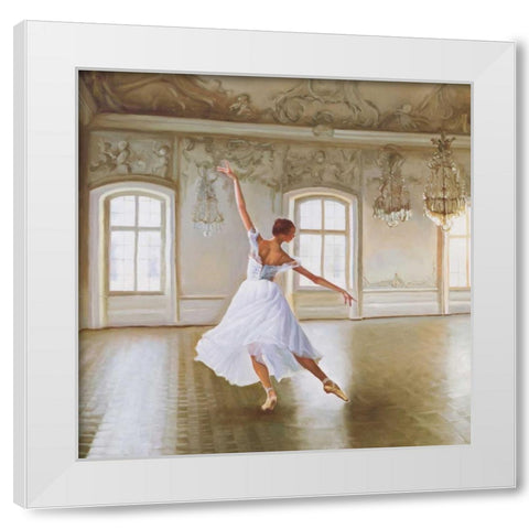 Le Grand Salon I White Modern Wood Framed Art Print by Benson, Pierre