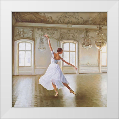 Le Grand Salon I White Modern Wood Framed Art Print by Benson, Pierre