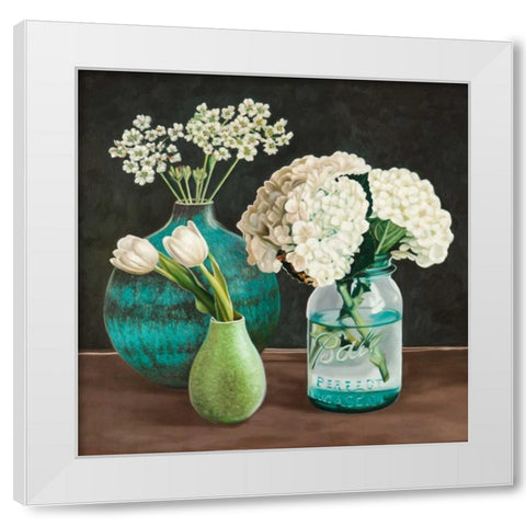 Petit Fleuriste I White Modern Wood Framed Art Print by Benson, Pierre