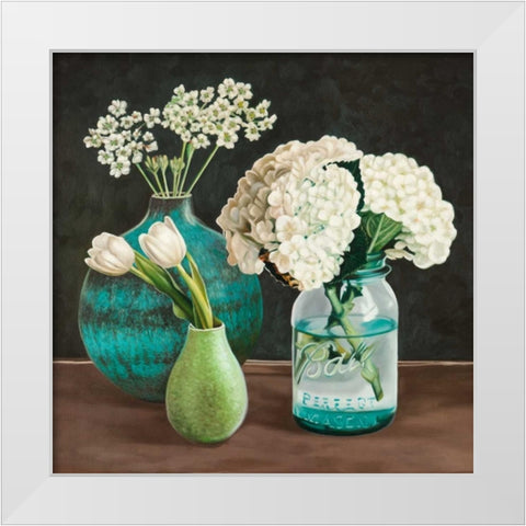 Petit Fleuriste I White Modern Wood Framed Art Print by Benson, Pierre